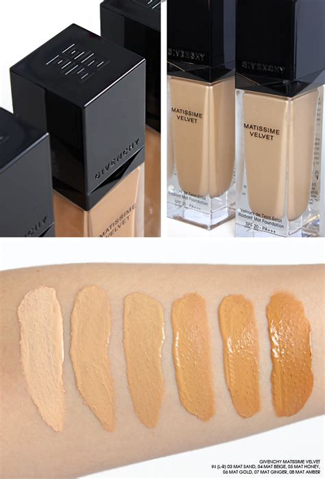 givenchy matissime velvet swatches